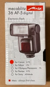 METZ MECABLITZ 36 AF-S DIGITAL ELECTRONIC FLASH FOR CANON E-TTL CAMERA - NEW - Picture 1 of 1