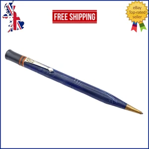 LÁPIZ PUNTO DURO CONWAY STEWART VINTAGE EN REMOLINO AZUL HECHO EN INGLATERRA - Imagen 1 de 9