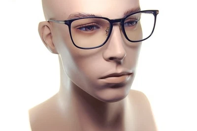 TOM FORD Blue Block Men Large Eyeglasses Frame FT5699 001 55mm Square BLACK GOLD - Image 1 of 4