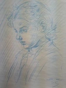 Skizze eines Kindes (Original Ölgemälde) - Bild 1 von 3