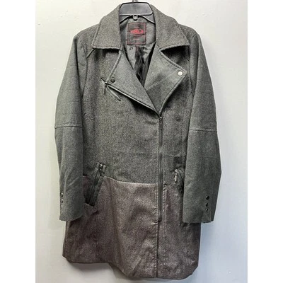 Abrigo YOKI NEW YORK Mujer Talla XL Mezcla Lana Moto Bolsillos Extra Grande Foto 1 de 4