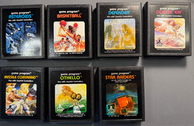 Atari 2600 Cartridge Lot of 7 Tested Working Asteroids Defender Missile Command