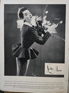 1954 Lilli Ann Damen Anzug Mohair aus Frankreich Vintage Mode Werbung - Bild 1 von 1