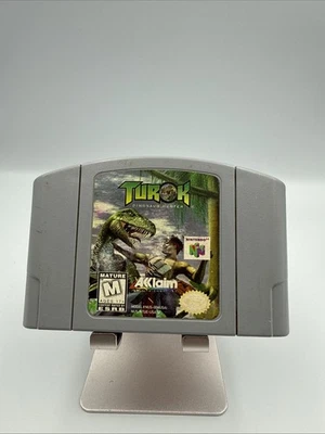 Turok Dinosaur Hunter (Nintendo 64, 1997) N64 Authentic TESTED - Image 1 of 4
