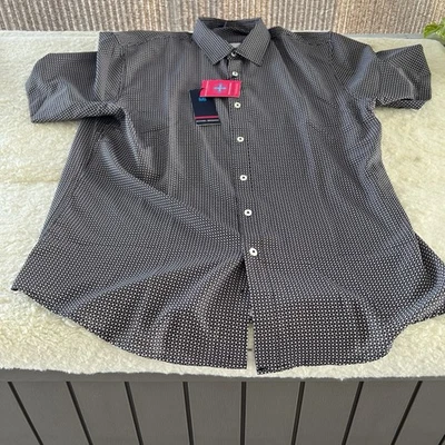 Camisa Michael Brandon Los Angeles manga corta 4 vías elástica abotonada XL Foto 1 de 4