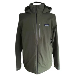 Patagonia Stretch Rainshadow Jacket Mens Medium Green Hooded Waterproof Shell - Picture 1 of 12