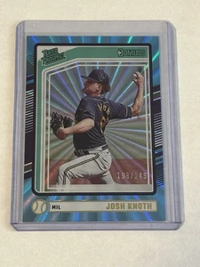 2024 Panini Donruss Josh Knoth Carolina Blue Laser Rated Prospect /249 - Picture 1 of 2