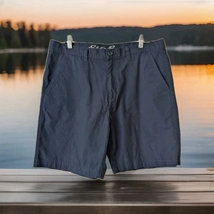 Pantaloncini uomo Eddie Bauer taglia 35 blu navy vestibilità classica misto cotone piatto davanti - Foto 1 di 7