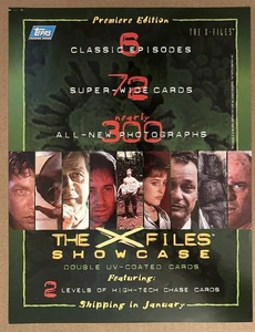 X-Files Showcase TV Series Trading Cards 8x11 Promo Sell Sheet 1997 By Topps - Picture 1 of 1