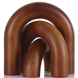 Arco in Legno Marrone per Articoli Decorativi Tavolino da Caffè,Statua in Legno e Scultura Set 3,... - Foto 1 di 6