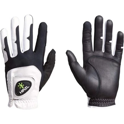 HIRZL Men's Golf Gloves - Grippp Fit, Premium Leather, White/Black, Swiss Design - Image 1 of 4