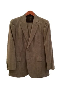 Brooks Brothers Prince  Of  Wales 2 Piece Suit 43 L - Picture 1 of 12