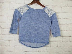 Justice Shirt Girls Size 10 Blue Long Sleeves - Picture 1 of 4