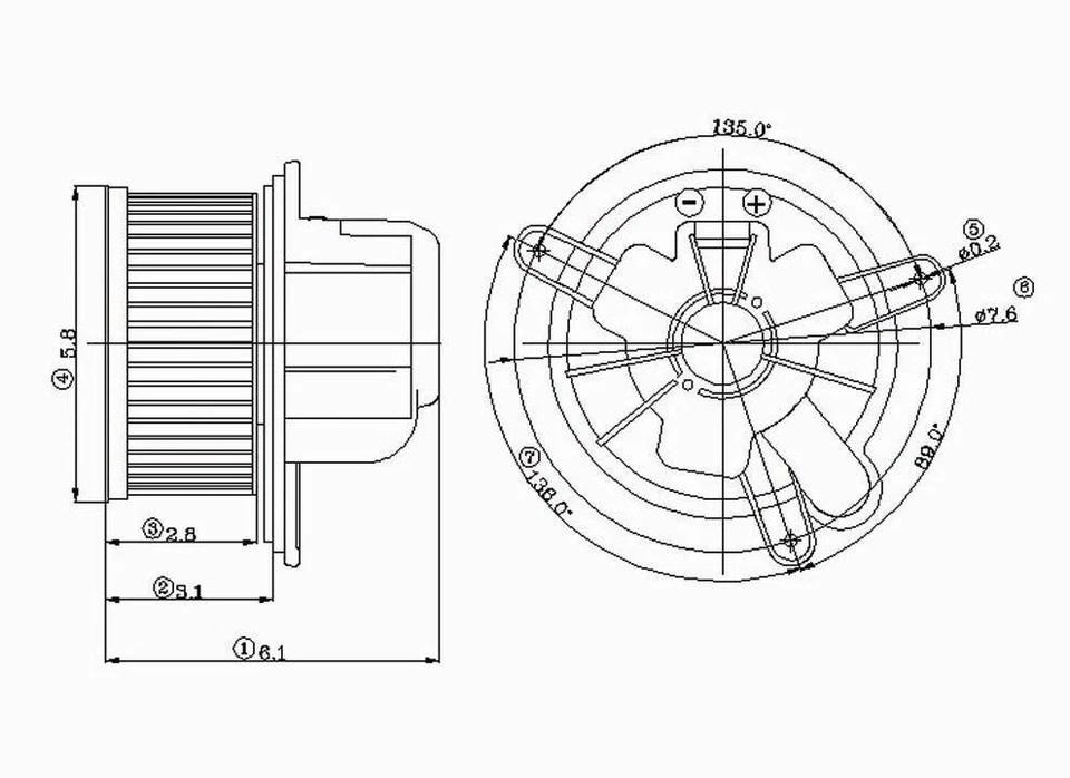 НОВЫЙ ДВИГАТЕЛЬ ВЕНТИЛЯТОРА С КОЛЕСОМ 1997-2001 JEEP CHEROKEE, WRANGLER - Изображение 1 из 1