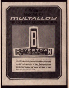 Boyertown Multalloy Delivery Truck Bodies 1965 Vintage Print Ad Paul Hafer Pres - Picture 1 of 2