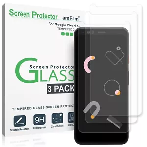 Google Pixel 4 XL Screen Protector (3 Pack), amFilm Premium Real Tempered Glass - Picture 1 of 6