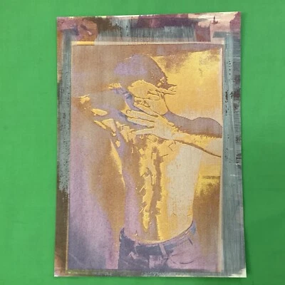 MALE FIGURE, PURPLE, gum bichromate monoprint, male figure, color, photo - Image 1 of 4