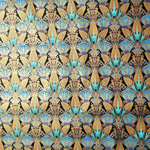 Ancient Egyptian Dense Motifs on Black, R. Kaufman Ancient Beauty Collection - Picture 1 of 3