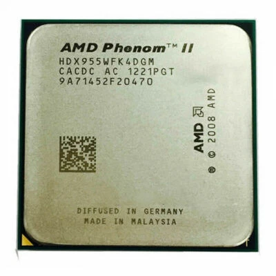 AMD Phenom II X4 955 CPU 4Core 3.2GHz 6M 95W HDX955WFK4DGM Socket AM3 Processors - Image 1 of 2