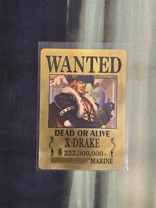 X Drake One Piece Poster Ricercato Carta Oro - Foto 1 di 2