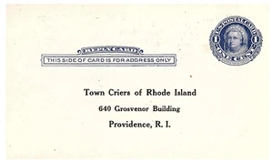 Town Criers of Rhode Island Mittagessen Regierungspostkarte 1890er - Bild 1 von 2