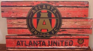 ATLANTA UNITED FC LOGO WOOD SIGN 14"X25'' BRAND NEW WINCRAFT ⚽ - Picture 1 of 1