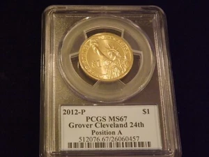 2012-P $1 GROVER CLEVELAND PCGS MS 67 - Picture 1 of 2