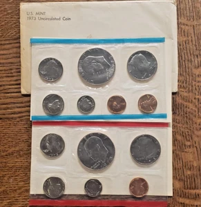 1973 US Mint Set, 13 uncirculated coins original government packaging, PDS cents - Picture 1 of 4