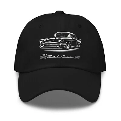 1957 Bel Air Classic Car Dad Hat – Vintage Chevy Hot Rod Baseball Cap for Car En - Image 1 of 4