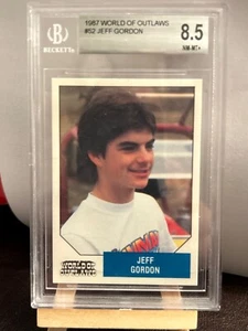 Jeff Gordon 1987 World of Outlaws #52 Graded encapsulated BGS 8.5 Rookie Card - Picture 1 of 3