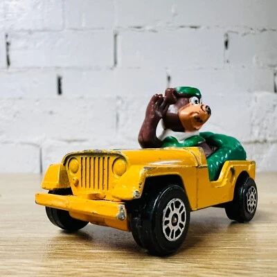 Vintage 1981 Hanna-Barbera CORGI Yogi Bear Jeep Willys Diecast Car Yellow - Image 1 of 4