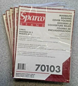 25 Pack Sparco Marblelite Binding Cover One Pocket Folder 70103 Marbled Burgundy - Picture 1 of 1