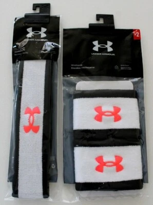 ⭐Paquete de diadema Under Armour de rendimiento a rayas y 1 par de pulseras Foto 1 de 4