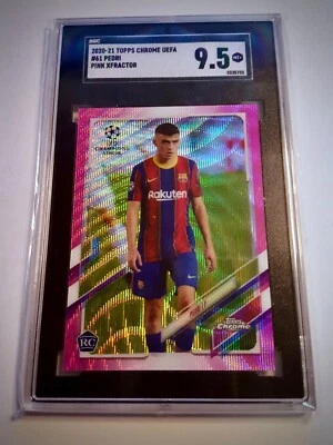 2020-21 Topps Chrome PEDRI #61 Rookie Refractor SGC 9.5 - Image 1 of 2