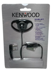 Kenwood KHS-27A Regulowany D-ring Czarny zestaw słuchawkowy z zaczepem na ucho - Zdjęcie 1 z 2