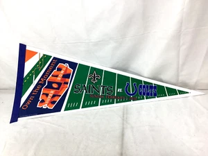 2009 Superbowl 44 Duel Logo Pennant New Orleans Saints Indianapolis Colts FREESP - Picture 1 of 2