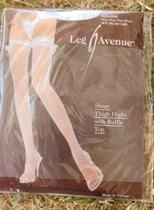 NUEVO Talla Única-Altos Transparentes para los Muslos con Top con Volantes Pierna Avenue 9200 - Imagen 1 de 5