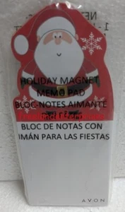 Christmas Holiday Magnet & Memo Pad SANTA ~ Avon ~ New Old Stock from 2013 - Picture 1 of 3
