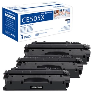 3 Stück CE505X Tonerkassette mit hoher Kapazität für HP LaserJet P2055dn P2055x P2050 2053 - Bild 1 von 8