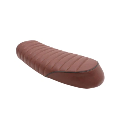 Asiento marrón vintage para Honda Kawasaki Suzuki Yamaha BMW Old School CB Café Racer Foto 1 de 4