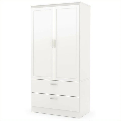 South Shore Acapella Wardrobe Armoire in Pure White Cover