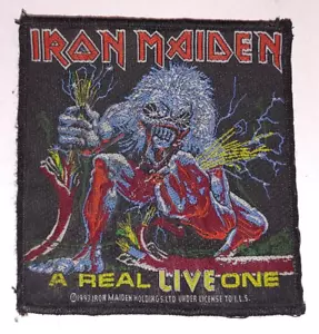 Iron Maiden Real 1993 Patch Aufnäher ca. 10x10 cm Nr. 1962 Original Vintage - Bild 1 von 4