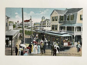 York Beach Maine ME The Square Street Cars Trolley Beach Hotels A-3 - Picture 1 of 3