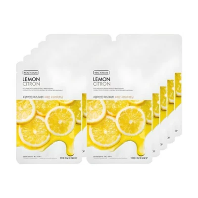 The Face Shop Real Lemon Juice Sheet Mask 10pcs for Radiant, Pore-Clearing Skin - Image 1 of 4