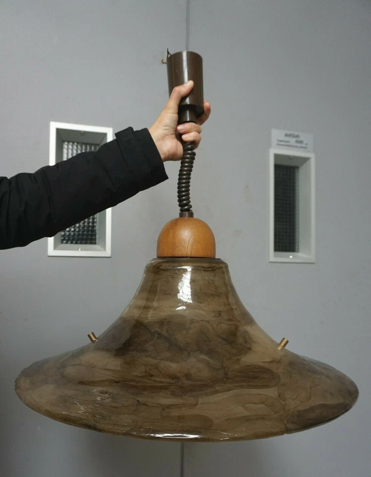 RS0921-171: Große Hängelampe Pendelleuchte Lampe 80er Jahre von Hustadt Leuchten - Bild 1 von 4