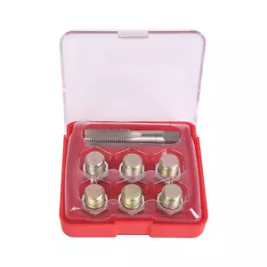 7pcs Automotive Drain Tools Oil Sump Pan Stripped Thread Repair Kits 15MM X 1.5 - Picture 1 of 6