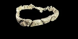 Brighton Armband geätzt Silber Platte Panel Link verstellbar - Bild 1 von 7