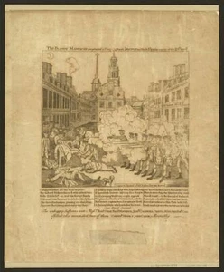 Blutiges Massaker, King Street, Boston, 29th Regiment, Paul Revere, Massachusetts, 1770 - Bild 1 von 1