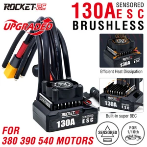 ROCKET-RC 130A Brushless ESC Sensored  6V/5A BEC For 1/10 Car 380/390/540 Motor - Picture 1 of 25