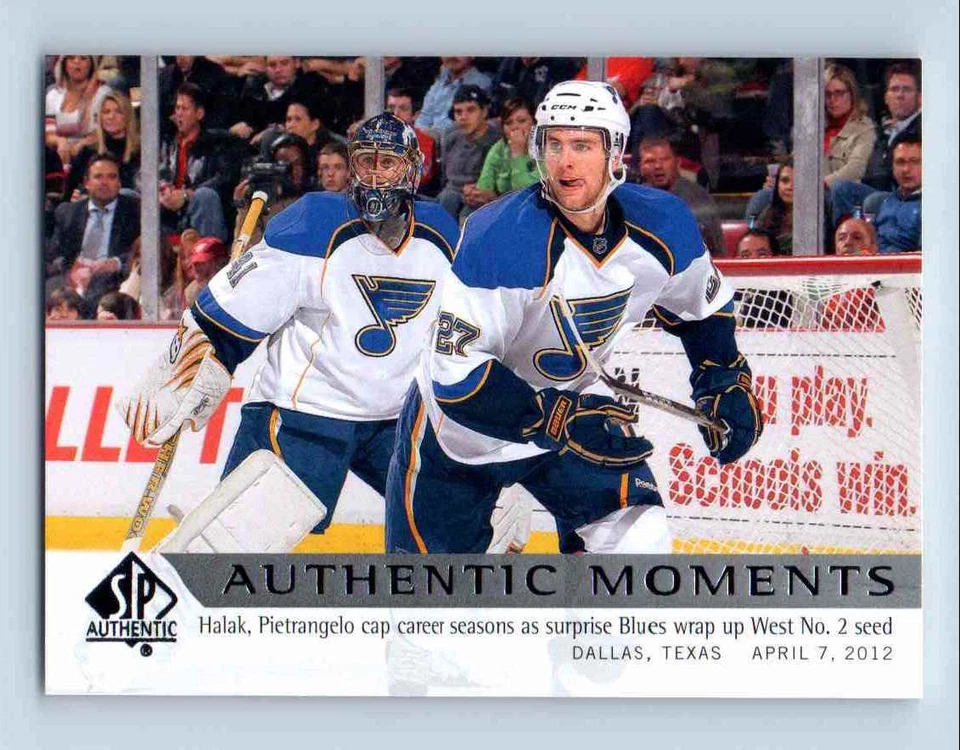 2012-13 SP Authentic Jaroslav Halak/Alex Pietrangelo St. Louis Blues #190 - Image 1 of 2